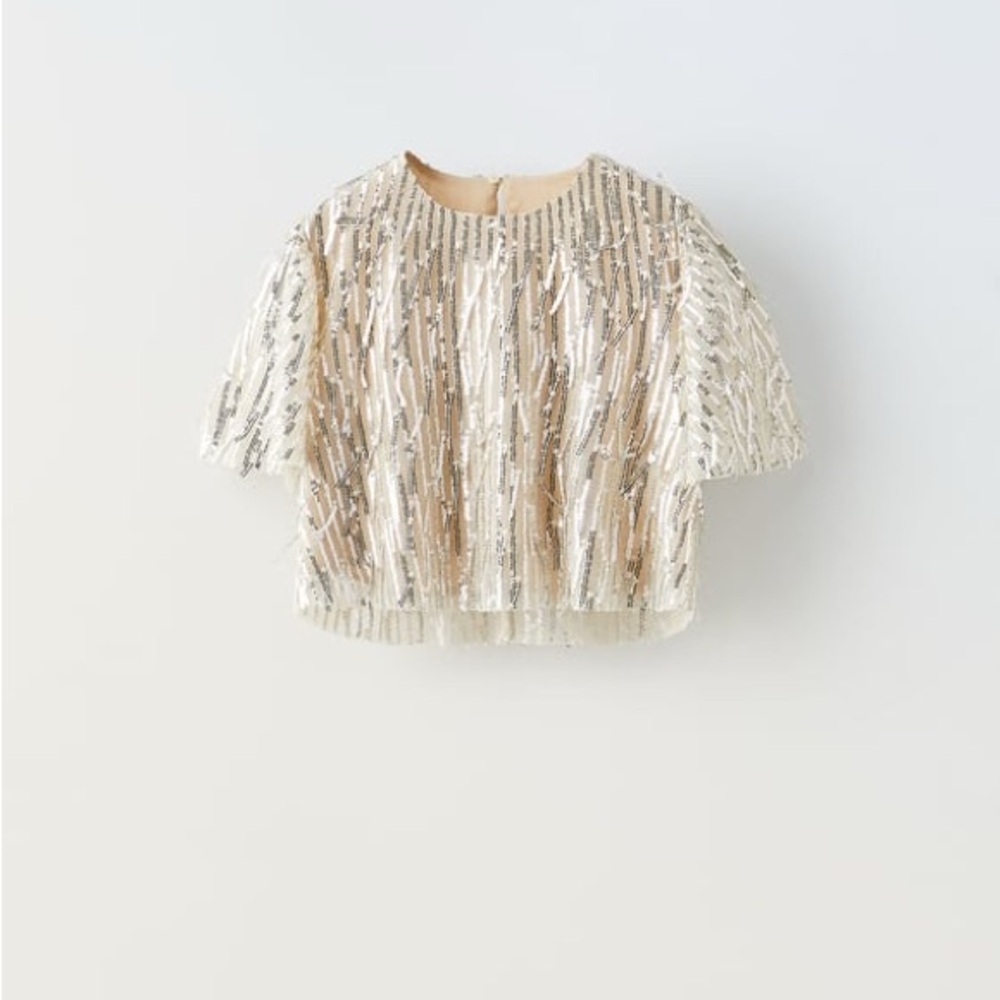 ⚠️ONLY USED ONCE ⚠️ Sequin Blouse Golden